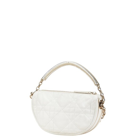 DIOR White Lambskin Leather Shoulder Bag - Picture 2 of 9